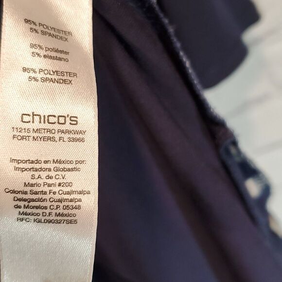 Chico's Easywear Navy blue asymmetrical hem tunic - Picture 7 of 11